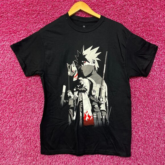 Naruto Shippuden ANBU Black Ops Kakashi Hokages Anime T-shirt size medium - Picture 1 of 5